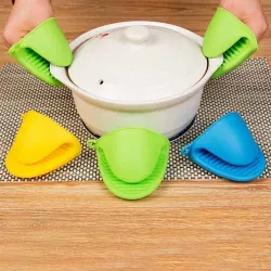 2 Pcs Pot Holder Silicone Gloves